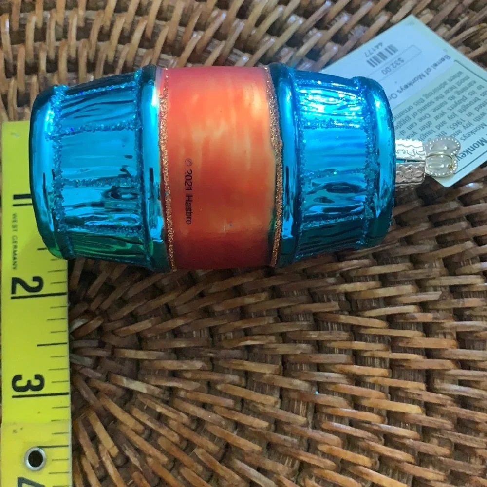Old World Christmas Hanging Ornament BARREL OF MONKEYS Hasbro NWT